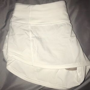 Lululemon White Running Shorts
